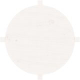  Stolić za kavu bijeli Ø 62,5 x 45 cm od masivne borovine | shoptok.hr