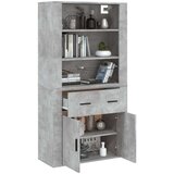  Visoka omara betonsko siva inženirski les, (20653582) | Shoptok.si