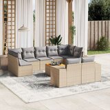 vidaXL 10-dijelni set vrtnih sofa s jastucima bež od poliratana | shoptok.hr