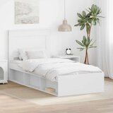  Okvir za krevet Bijelo 100 x 200 cm Čvrsto borovo drvo | shoptok.hr