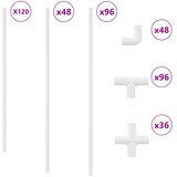 PVC Cijev 12 pcs Bijelo 12,2 x 1,8 x 500 mm PP, PE | Eponuda.com
