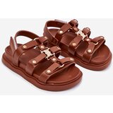 Boto Girls sandals with gold detail brown Lunessa | shoptok.hr