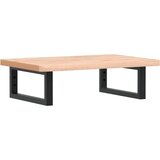  Zidna polica za umivaonik od čelika i masivne bukovine Smeđa 60 x 40 x 2.5 cm | Shoptok.si