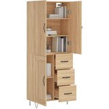 vidaXL Visoka komoda hrasta sonome 69 5x34x180cm od konstruiranog drva | shoptok.hr
