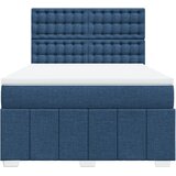  Krevet s oprugama i madracem plavi 160x200 cm od tkanine | shoptok.hr
