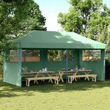 Šator za svadbe - šator za zabave Zelena 292 x 580 x 315 cm Oxford tkanina - Zelena s dvije bočne zidove Da | shoptok.hr