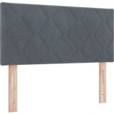  LED uzglavlje s dizajnom dijamantnih blokova u tamno sivoj 100 cm pliša | shoptok.hr