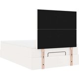 vidaXL Otomanski posteljni okvir z vzmetnico bel 120x190 cm um. usnje | Shoptok.si