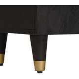  Highboard s policom Crna 40 x 33 x 110 cm Čvrsto drvo manga | shoptok.hr