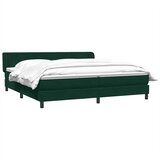 Krevet s oprugama s madracima tamno zeleni 180x220 cm baršun | Eponuda.com