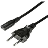 tok priključni kabel [1x evropski moški konektor - 1x ženski konektor za manjše naprave C7] 3.00 m črna, (20415080)
