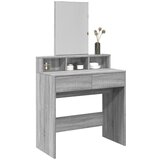 vidaXL Toaletna mizica z ogledalom siva sonoma 80x41x144,5 cm | Shoptok.si