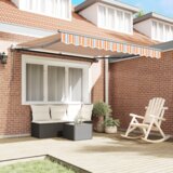 vidaXL Avtomatska Retraktibilna Tenda Črtna 350x250 cm | Shoptok.si