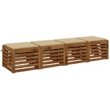  Jastučići za sjedalo od 4 dijela SOEST 4 kom. 100% poliester - Bež (poliester) 40 x 40 x 3 cm 4 | shoptok.hr