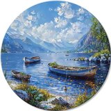  Okrugle slike sa akrilnim alpskim čamcima | ePonuda.com