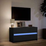 vidaXL TV ormarić s LED svjetlima crni 100x34x50 cm konstruirano drvo | shoptok.hr
