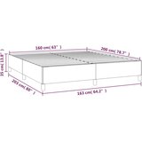  Posteljni okvir temno rjav 160x200 cm blago, (20723366) | Shoptok.si