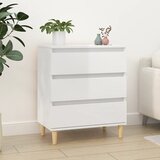 vidaXL Komoda visok sijaj bela 60x35x70 cm inženirski les Cene