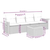 5-dijelni vrtni set sofa s jastucima bež od poliratana | shoptok.hr