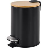 Teesa TEESA TSA0407 kopalni koš za smeti s pedalom 3 L – Soft Close, bambus, mat črna | Shoptok.si