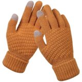 Rukavice za touch screen braided kamel