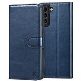 NIKCORP Preklopna torbica za Samsung Galaxy S21 Plus, etui s prostorom za kartice in funkcijo stojala, mornarsko modra barva, (5000139150) Cene