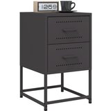 vidaXL Noćni ormarići 2 kom crni 36 x 39 x 60,5 cm čelični Cijene