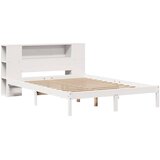  s regalom z knjige bez madraca bijeli 135x190cm borovina | shoptok.hr