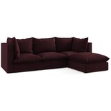 Makamii Bordo rdeča kotna sedežna garnitura (desni kot/z ležalnikom) Manao – | Shoptok.si