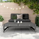  Vrtni tabure sivi 120 x 80 cm od masivne borovine | shoptok.hr