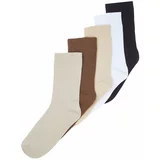 Trendyol Multi-Colored Men's 5-Pack Cotton Textured College-Tennis-Medium Size Socks
