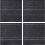  Tepih pločica Tamnosiva s prugama 50 x 50 cm 4 pcs PP i bitumen | shoptok.hr