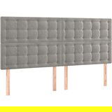  Box spring postelja z vzmetnico svetlo siva 200x200 cm žamet, (20788925) | Shoptok.si