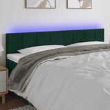  LED uzglavlje tamnozeleno 160x5x78/88 cm baršunasto | shoptok.hr