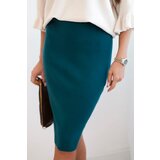 Kesi Włoski Women's viscose skirt made of stretchy fabric teal | shoptok.hr