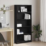  Polica za knjige crni hrast 80x24x176 cm konstruirano drvo | Eponuda.com