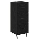vidaXL Strani šal Črni hrast 34 x 34.5 x 90 cm Konstruiran les, (5000107377) | Shoptok.si