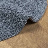  Čupavi moderni tepih s visokim vlaknima plavi Ø 100 cm | shoptok.hr