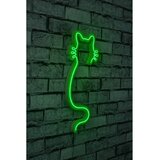 Wallity Cat - Green Green Decorative Plastic Led Lighting Cene