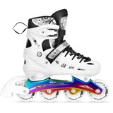 Nils Extreme 4 u 1 role i klizaljke s LED svjetlima bijele veličina L 39–42 | shoptok.hr