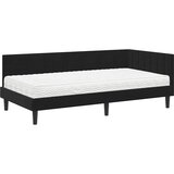  Kutni krevetni okvir s madracem 2 kom. Crna 90 x 200 cm Baršun | Shoptok.si