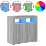  Komoda s LED svjetlima boja sivog hrasta sonome 80 x 35 x 75 cm | Eponuda.com