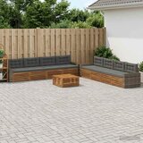  Set vanjskih sofa 9 kom. Prirodna i antracit Poliester | shoptok.hr