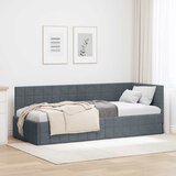  Kutni okvir kreveta Tamno siva 80 cm x 200 cm Baršun | shoptok.hr