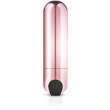 Rosy Gold Bullet - punjivi, mini stick vibrator (rosegold) | shoptok.hr