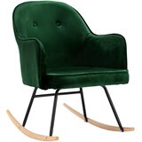  Stolica za ljuljanje tamnozelena baršunasta | shoptok.hr