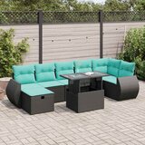  8-dijelni set vrtnih sofa od poliratana s jastucima sivi bagrem | shoptok.hr