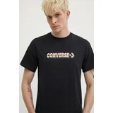 Converse Bombažna kratka majica črna barva, 10026416-A01