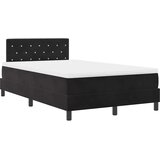  LED Box Spring Krevet s madracem Crna 120 x 200 cm Baršun | shoptok.hr