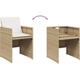 Vrtna jedilna garnitura 13-delna z blazinami bež poli ratan, (21165453) | Shoptok.si